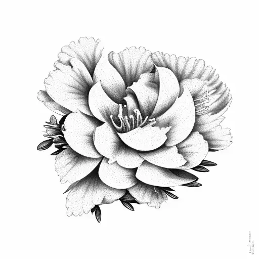 pink azaleas tattoo design idea