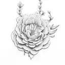 pink azaleas tattoo design idea