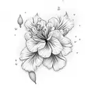 pink azaleas tattoo design idea