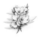 "healing hurts" azaleas tattoo design idea