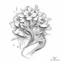 "healing hurts" azaleas tattoo design idea