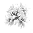 pink azaleas tattoo design idea