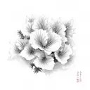 pink azaleas tattoo design idea