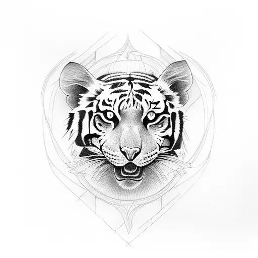 half girl half tigress forearm tattoo tattoo design idea