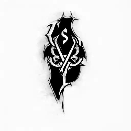 the elder scrolls logo tattoo design idea