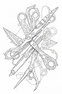 scissors and clippers  tattoo design idea