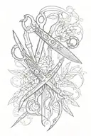 scissors and clippers  tattoo design idea