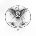 Harry Potter, Platform 9 3/4, Hogwarts, Quidditch tattoo design idea