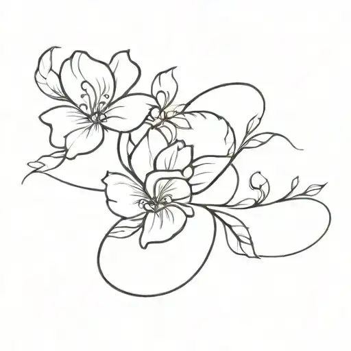 "Yes again" with flowers intertwined tattoo design idea