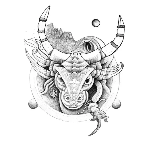 Scorpio, Capricorn, Leo, Aquarius, cancer tattoo design idea