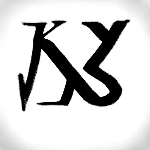 K+J+B heart (Bond, love) heartigram heart original tribal tattoo design