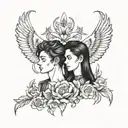 couples tattoo tattoo design idea