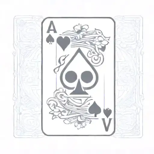 Ace playing cards with Bet On Me   tattoo design idea