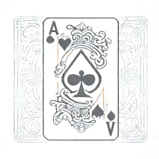 Ace playing cards with Bet On Me   tattoo design idea