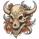 boar skull tattoo design idea