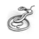 snake wrapping around a dagger tattoo design idea