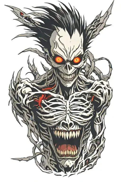god of death ryuk death note tattoo design idea