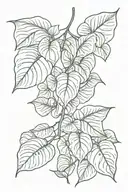 pothos long vine tattoo design idea