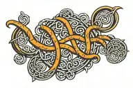 Gaelic writing "Dèan an Rud Ceart" with Celtic knot circle tattoo design idea