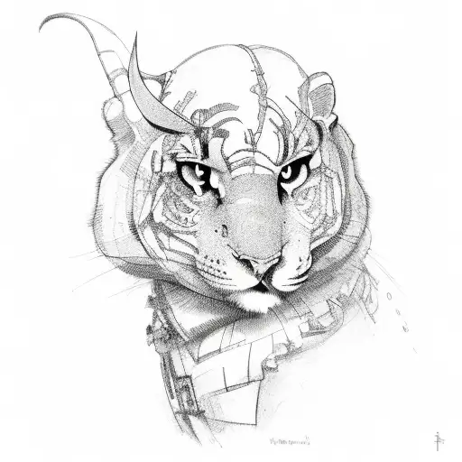 thinker tattoo design idea