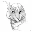 thinker tattoo design idea