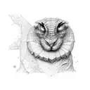 thinker tattoo design idea