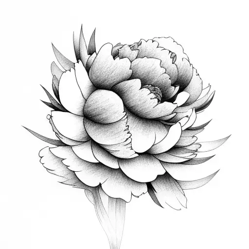 Peonies and flowers  tattoo design idea