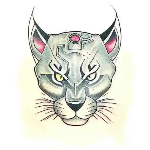 black panther animal  tattoo design idea