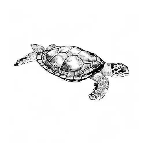 a sea turtle tattoo design idea