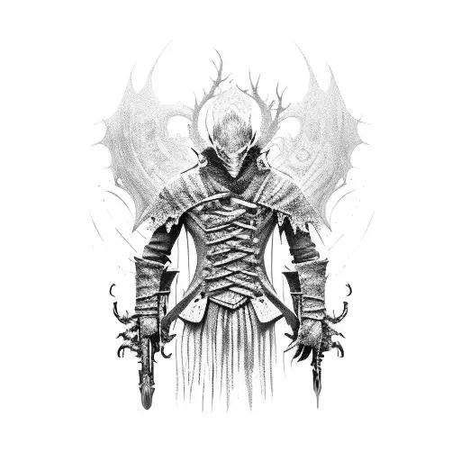 bloodborne game tattoo design idea