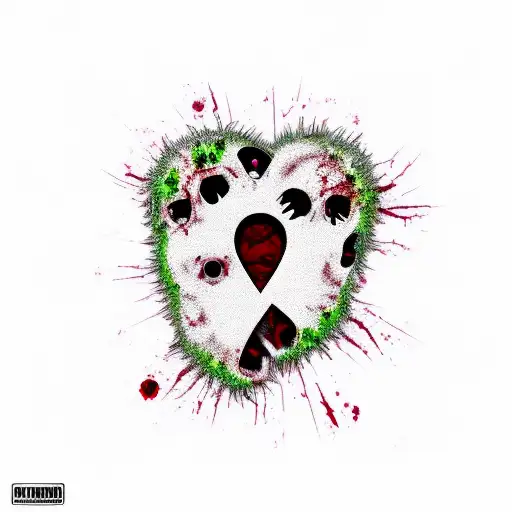 zombie bite imprint infected with love  tattoo design idea