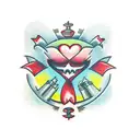 bite mark infected with love  tattoo design idea