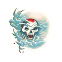 bite mark infected with love  tattoo design idea