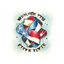 bite mark infected with love  tattoo design idea