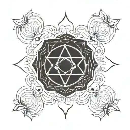 root chakra symbols tattoo design idea