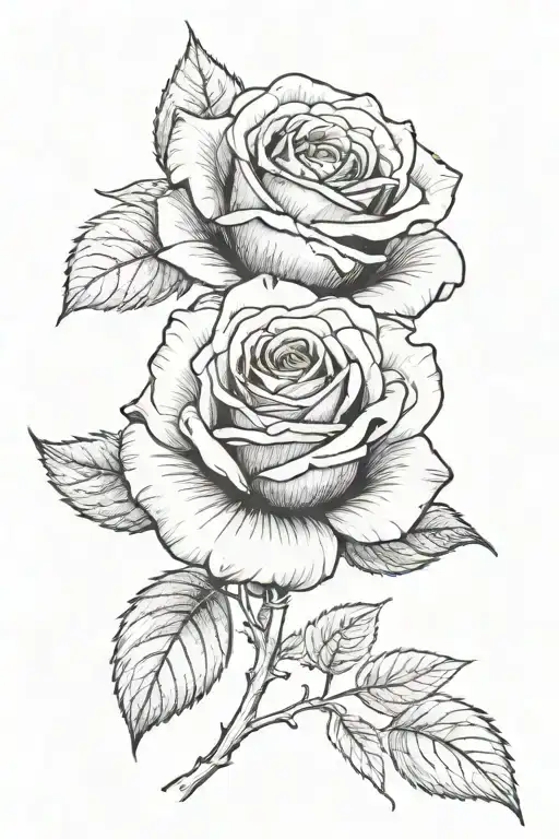 full rose with Roman numerals for the date 06.18.2017 tattoo design idea