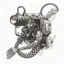 A detailed underwater anatomy illustration with a scuba diving theme tattoo design idea