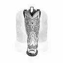 cowboy boot  tattoo design idea