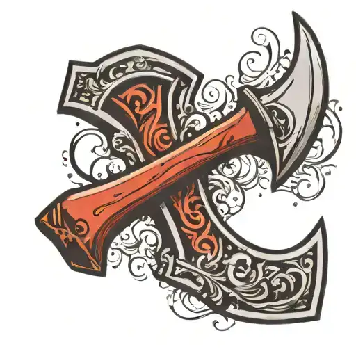 butcher axe tattoo design idea