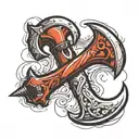 butcher axe tattoo design idea