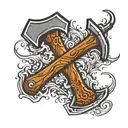 butcher axe tattoo design idea