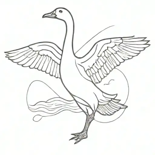 Goose tattoo design idea