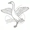 Goose tattoo design idea