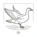 Goose tattoo design idea