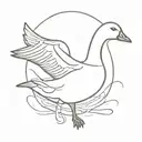 Goose tattoo design idea