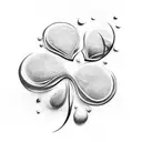 five leaf clover tattoo design idea