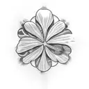 five leaf clover tattoo design idea