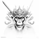 Monkey King tattoo design idea