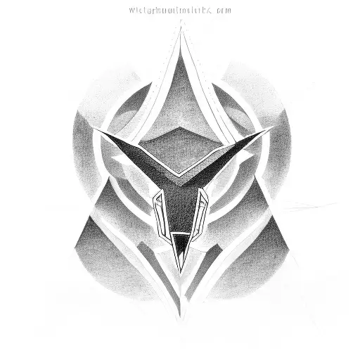 Geometric, illuminati, birth date, birth month angel name tattoo design idea