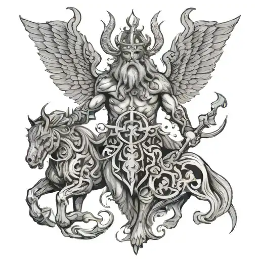Nordic mythology tattoo design idea